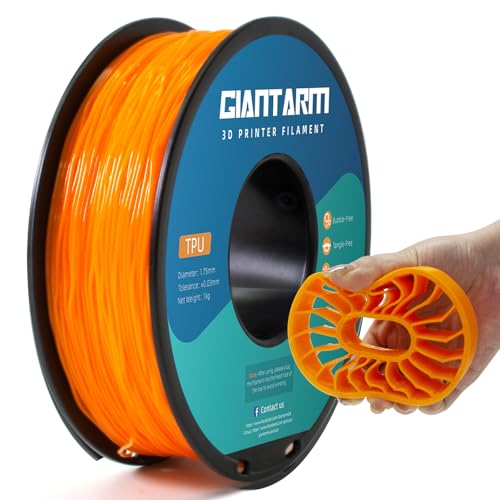 GIANTARM 95A TPU 3D Printer Filament 1.75mm, 1kg Spool, Orange, +/- 0.03mm - color: Tpu-orange New