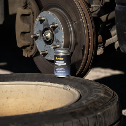4LIFETIMELINES Technician's Grade Brake Lubricant - Rust and Corrosion Protection - Silences Squeaks - Mess-Free Application with Brush Top Can - 4 oz - size: Standard Formula