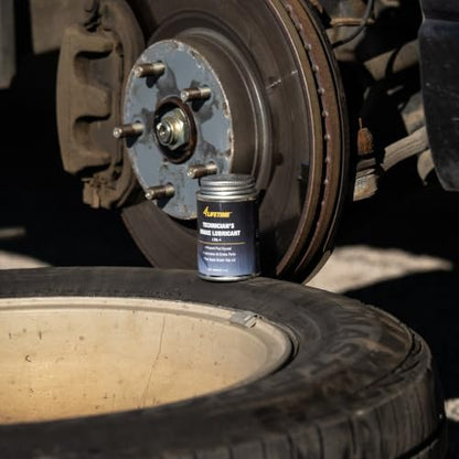 4LIFETIMELINES Technician's Grade Brake Lubricant - Rust and Corrosion Protection - Silences Squeaks - Mess-Free Application with Brush Top Can - 4 oz - size: Standard Formula