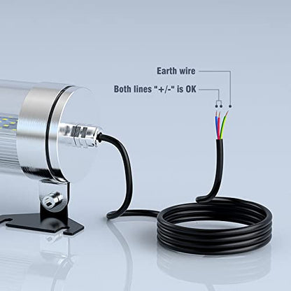 LED Machine Light, 40W Explosion Proof Work Light, IP68 Waterproof Tube Light CNC Machine Work Lighting Sewing Machine Lights Equipment