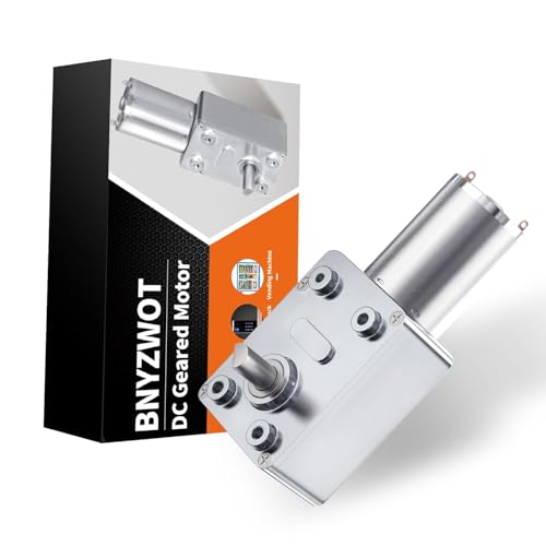 Turbo Worm Geared Motor High Torque Turbine Worm Gear Box Reduction Motor 6mm Shaft (DC 12V 25RPM) - size: DC 12V 25RPM