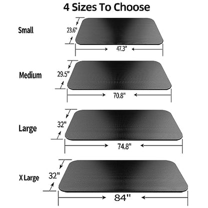 Bike Mat,Treadmill Mat,Compatible for Elliptical,Exercise Bikes, Stationary Cycles,Spin Bike,Under Exercise Bike Trainer Pad for Indoor Stationary Gym Fitness Equipment Hardwood Floor Protector - size: 71" x 30"
