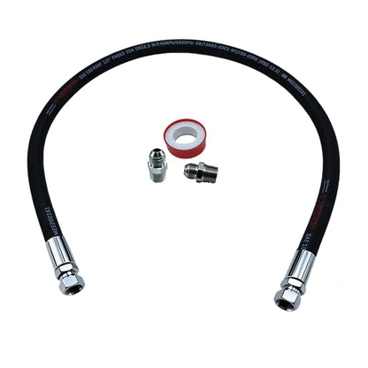 Industrial grade Hydraulic Hose 3/8" NPT Male x 60" Length,High Pressure Hose With Both Sides 360°Swivel Fittings,5800 PSI&250°F High Temp & Pressure Resistance for Hydraulic Systems - size: HY-60L-3/8 NPT