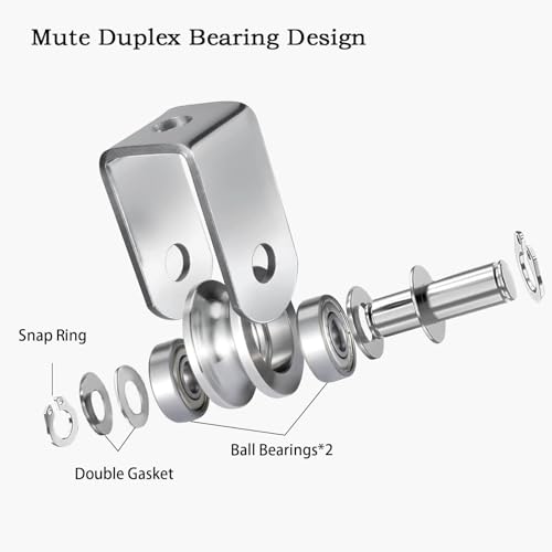 Cable Pulley Wheel Heavy Duty, Fixed Pulley Block, Bearing Inside, for Pulley System Gym Equipment, Lifting, Winch, Loading 1000lb 1Pack - style: pulley wall-mounted