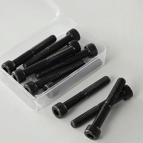 M8-1.25 x 60mm Socket Head Cap Screws, M8 Bolts, 12.9 Grade Alloy Steel, Allen Socket Drive, Black Oxide Finish, Half Thread, Quantity 10 - size: M8 x 60mm(10PCS)
