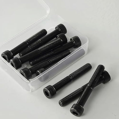 M10-1.5 x 60mm Socket Head Cap Screws, M10x1.5 Bolt, 12.9 Grade Alloy Steel, Allen Socket Drive, Black Oxide Finish, Half Thread, Quantity 6 - size: M10 x 60mm(6PCS)