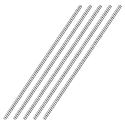 #10-24 UNC Fully Threaded Rod 9.84" Length Thread 5Pcs - size: #10-24x9.84"