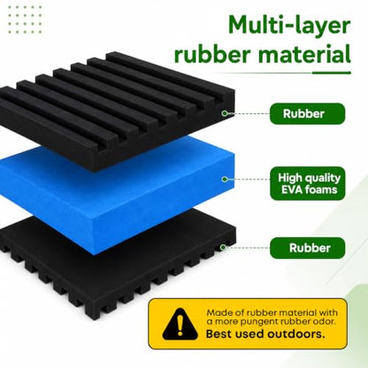 4Pcs Anti Vibration Pads, Rubber Isolation Pads Dampeners Blocks