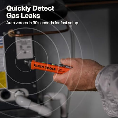 Klein Tools ET190 Gas Leak Detector, Wide Detection Range, Audible and LED Alerts, Slim and Lightweight