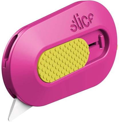 Slice Mini Box Cutter | Manual Retracting | Safe Ceramic Box Cutter Lasting 11x Longer than Metal | Box Opener | 1 Pack | Fuchsia - color: Fuchsia, size: 1 Pack