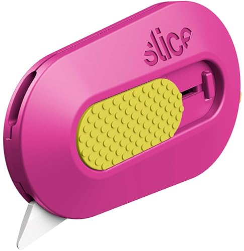 Slice Mini Box Cutter | Manual Retracting | Safe Ceramic Box Cutter Lasting 11x Longer than Metal | Box Opener | 1 Pack | Fuchsia - color: Fuchsia, size: 1 Pack
