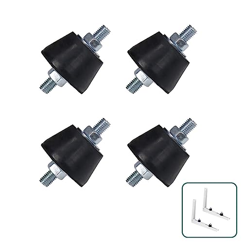 Daisypower Air Conditioner Rubber Anti-Vibration Mounts Pad, Shock Absorbing Isolator Mounting Pads for for Outdoor Ductless Mini Split Units AC Bracket, Condensers,Compressors, M8 (L) - color: L