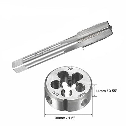 14mm x 1.25 HSS Metric Tap and Die Set Right Hand Thread,Tapping DIY Tool 3pcs (M14 x 1.25mm) - size: M14 x 1.25mm