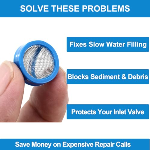 4-Pack Washer Water Inlet Valve Filter Screens for Slow Water Flow