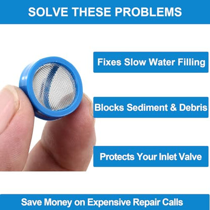 4-Pack Washer Water Inlet Valve Filter Screens for Slow Water Flow