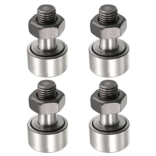 Cam Follower Track Runner Bearings, CF12/KR30 Needle Roller Bearing 30mm Roller Diameter Stud Type Track Cam Followers for Machine Tool Guide Rail and 3D Printers 4pcs - size: CF12/(KR30)