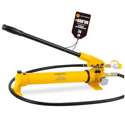 NEWTRY 50 ton Low Profile Hydraulic Ram Jack + Hand Pump Stoke 16mm(0. 63inch) Mini Protable Hydraulic Cylinder Industrial Super Thin Lifting Jack - size: 50T Hydraulic Jack + cp-700 pump