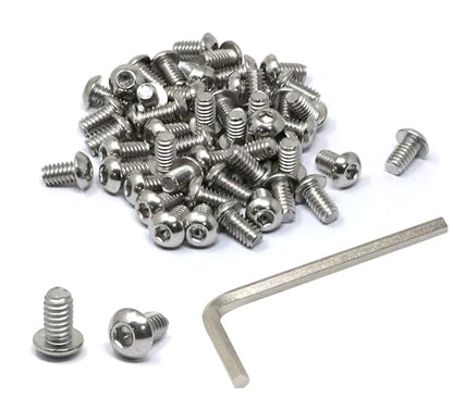 iexcell 50 Pcs 1/4-20 x 7/16" Stainless Steel 304 Hex Socket Button Head Cap Screws Bolts Kit - size: 1/4-20 x 7/16"