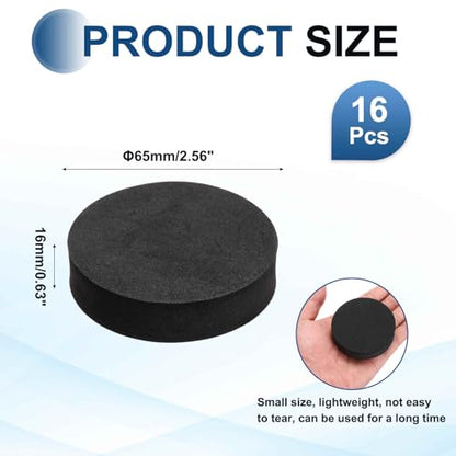 MECCANIXITY Single Sided Speaker Isolation Pads 65mmx16mm Round Black - size: 65mmx16mm