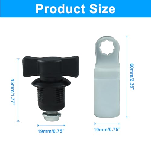 4 Pcs Thumb Cam Lock, T-Handle Swing Knob Latch for Cabinet Drawer - size: 4 Pack