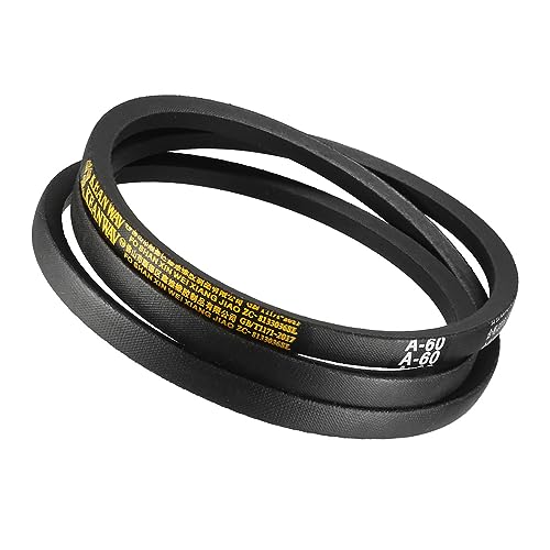 A-60 Drive V-Belt - [60-inch Inside Circumference] A-Section Rubber Drive Belt Wrapped for Transmission Use - size: A-60