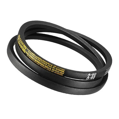 A-60 Drive V-Belt - [60-inch Inside Circumference] A-Section Rubber Drive Belt Wrapped for Transmission Use - size: A-60