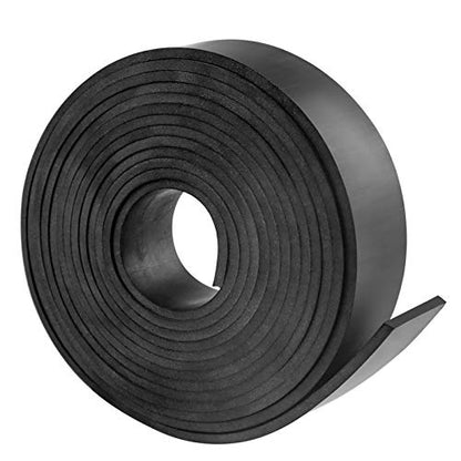 DGSL Neoprene Rubber Strip, 1" W x 1/8" T x 10' L Solid Rubber Roll - color: No Adhesive, size: 1" Wide x 1/8" Thick x 10' Long
