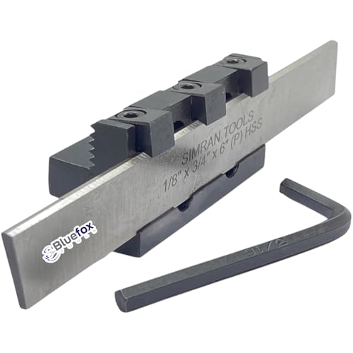 Lathe Adjustable Type Parting Cut Off Tool Holder 10mm Shank With 3/4" HSS Blade | Metal Lathe machine | T Type Cut Off Quality | Steel Tool - Hardened and Precisely Ground