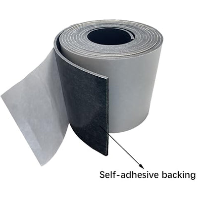 Solid Rubber Strips with Adhesive 1/8 (.125)" Thick X 4" Wide X 10'Long - size: 4"X10'X1/8, style: With Adhesive