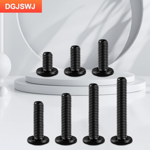 25Pcs M6 x 38mm Flat Head Hex Socket Cap Screws Bolts, 304 Stainless Steel Beds, Chairs and Cabinets Furniture Bolts Full Thread, Black Oxide & Hex Spanner - color: Black-M6, size: M6 x 38mm