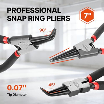 BLACK CANYON 90-Degree External Snap Ring Pliers, Fixed Tip Circlip Tool - size: 0-Degree