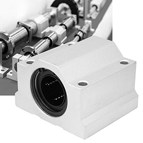 SC25UU 25mm Linear Bearing Slide Block, Linear Motion Ball Bearing Pillow Block, Aluminum Linear Motion Ball Bearing Slide Block CNC Linear Unit for Construction Machinery, Device