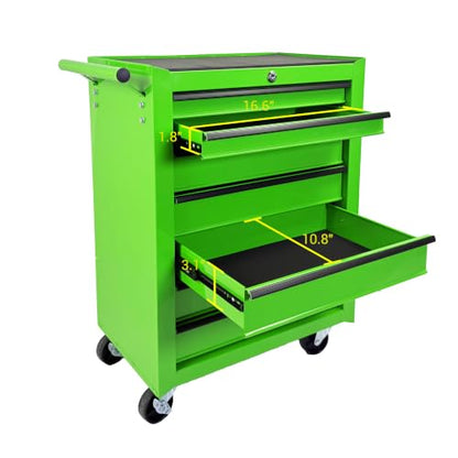 Rolling Metal Tool Chest with 7 Drawers - color: 7-drawer-green-a