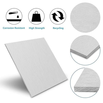 1/4Inch Thick Aluminum Sheet Plate, 8" x 16" Heavy Duty Aluminum Plates - size: 8x16", style: 1/4"