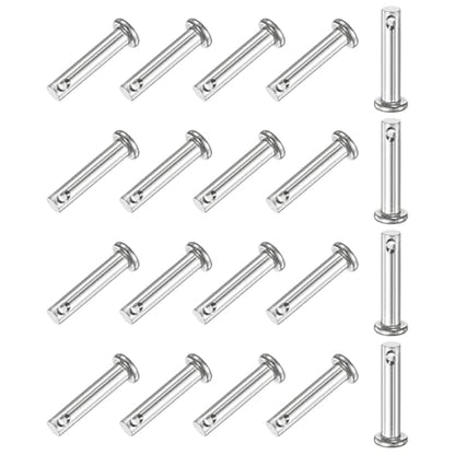 M METERXITY 20-Pack Single Hole Clevis Pins, M5 x 25mm 304 Stainless Steel Flat Head Clevis Pins for Mechanical Linkage/Fixed Parts/Ship Rigging, Link Hinge Pin Reusable - size: M5x25mm