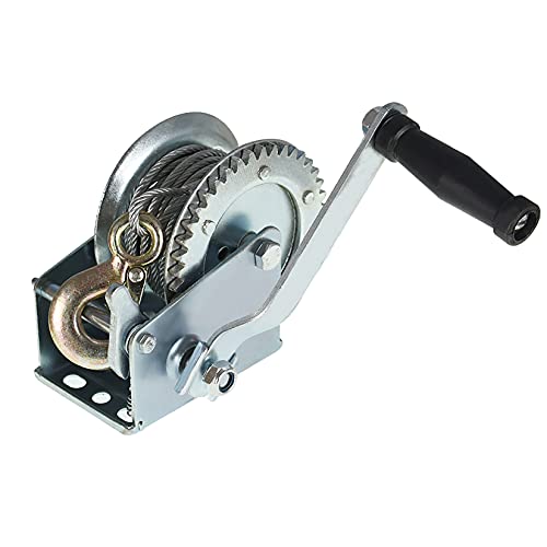 findmall Boat Trailer Winch 1500 Lbs with 10M 32Ft Steel Cable