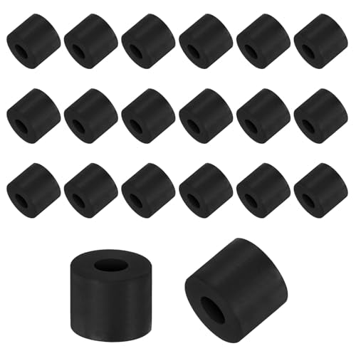 M METERXITY 20-Pack Rubber Spacer 0.39" ID 0.98" OD 0.79" Thick Neoprene Anti Vibration Pads Round Isolation Washers Bushings for Cars/Boats/Home/Machinery, Shock Noise Reduction Pads [Black] - size: 0.39" x 0.98" x 0.79"