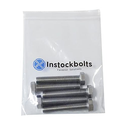 3/8-16 × 3" Hex Head Screw Bolt, 304 Stainless Steel 18-8, Full Thread, Coarse Thread UNC, ASME B18.2.1, 5 Pcs-Pack - size: 3/8-16 × 3" (5pcs)