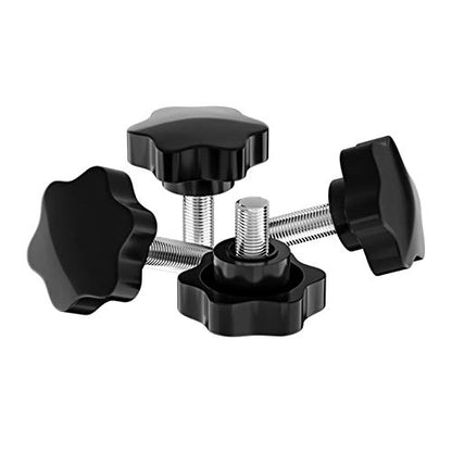 SDY 10 Pcs Clamping Screw Knob,Plastic Hex Clamping Hand Knob Gripandles Screw Knobs Quick Removal Handgrips Star Knob Male Thread（M8-1.25x50mm） - size: M8-1.25x50mm