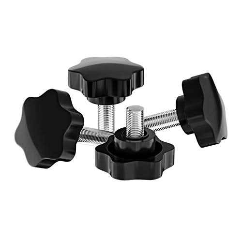 SDY 10 Pcs Clamping Screw Knob,Plastic Hex Clamping Hand Knob Gripandles Screw Knobs Quick Removal Handgrips Star Knob Male Thread（M8-1.25x35mm） - size: M8-1.25x35mm