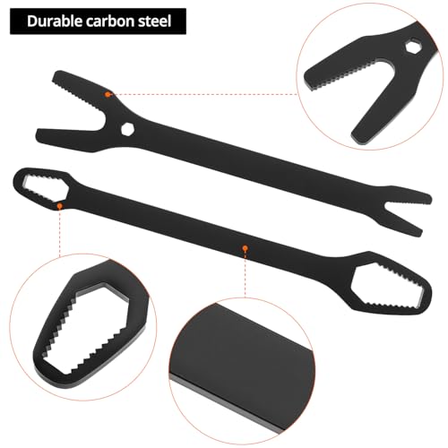 QWORK Universal Wrench Set - Multi-functional SAE & Metric, 38 Sizes in 2 Pieces