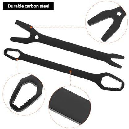 QWORK Universal Wrench Set - Multi-functional SAE & Metric, 38 Sizes in 2 Pieces