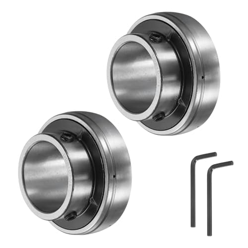 uxcell 2pcs UC210-31 Pillow Block Bearings 1-15/16" Bore Bearing Units Chrome Steel (GCR15) Flange Mounted Bearing Housing with Wrench - size: UC210-31 (ID 1 15/16")
