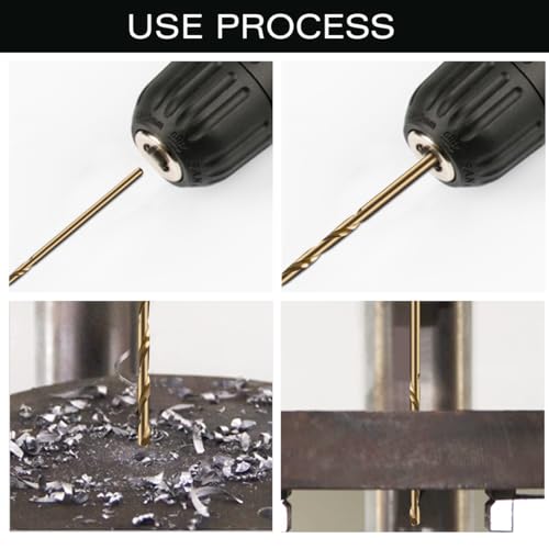Narwhal 1/4" Drill Bits (M35 Cobalt - 13 Pack) 4 Inch Length for Drilling Into Metal, Hardened & Stainless Steel - size: 1/4 in