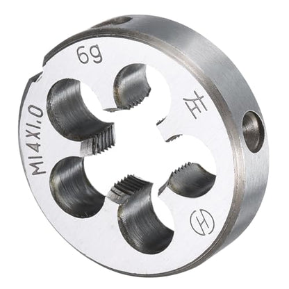 uxcell Round Threading Die M14 x 1.0 Metric Thread Left Hand Screw Cutting Fixed Dies, Alloy Tool Steel Tapping Repair Tool