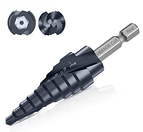 1/4"-3/4" Double Sprial Flute M35 Cobalt Step Drill Bit - size: 1/4"-3/4"(2 Flute)