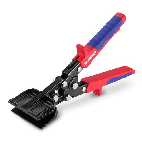 WORKPRO Hand Seamer Tool, 3-Inch Sheet Metal Bender, Heavy-Duty Steel Sheet Metal Brake Pliers for Bending, Seaming, Flattening with Ergonomic Handle and Smooth Jaw - size: 3 Inch