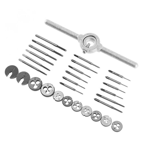 Generic 31PCS Mini Metric Tap and Die Set, HSS, M1.0-M2.5, with Wrench, Tap Sleeve, Storage Box