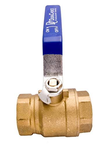 1-1/4" Brass Ball Valve Full Port 600 WOG Blue Handle for Water Oil Gas - size: [1-1/4"]