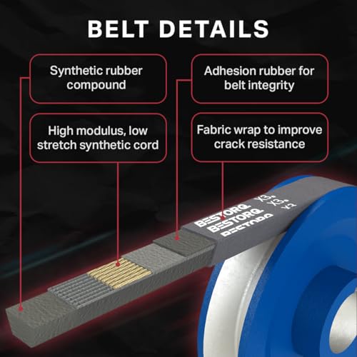 BESTORQ A16 or 4L180 V-Belt, Classic Wrapped Rubber X3 V-Belt, Black, 18" Outside Circumference x .51" Width x .34" Height, Pack of 1 - size: Pack of 1, style: A16 or 4L180